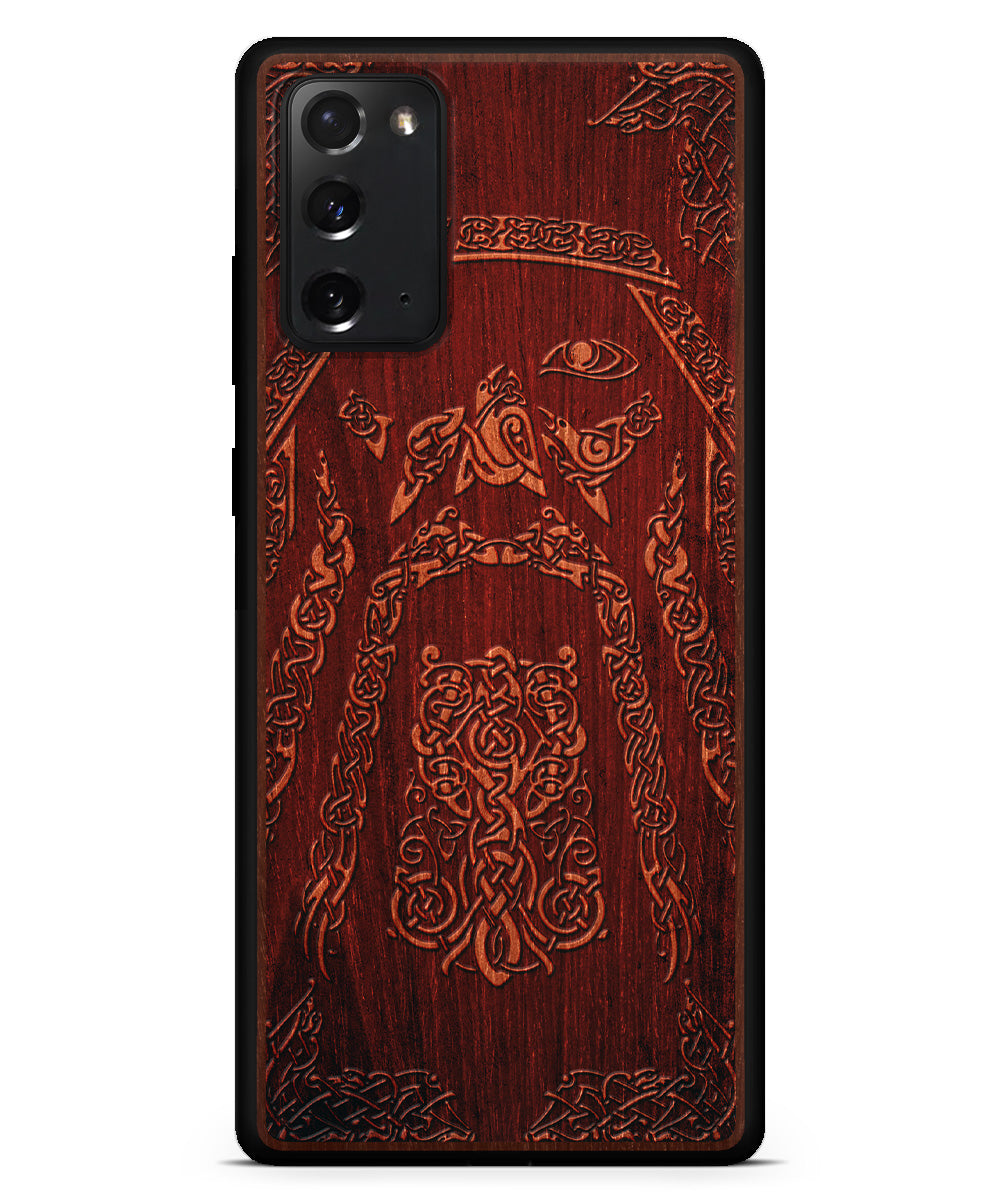 Allfather, Engraved Wood Phone Case